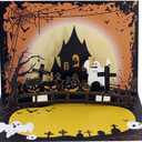 3D Pop up Halloween Greeting Card, Spook Pumpkin Halloween Postcard, Pumpkin Bat Greeting Card for Daughter, Son, Family, Friends (Ghosts, Bats, Haunted Houses, Spider Webs)