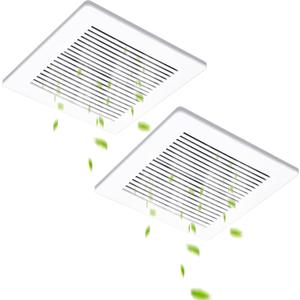 2 Pcs 11 x 11 in Bathroom Exhaust Fan Cover Replacement Parts for Square Bathroom Vent Cover Washroom Ceiling Fan Grille Ventilation Grille