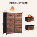 Sweetcrispy Dresser for Bedroom with 8 Drawers, Large Storage Tower, 31.5"D x 11.8"W x 36.4"H