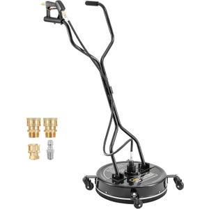 PWACCS 20" Pressure Washer Surface Cleaner, Power Washer Driveway Attachment with 4 Wheels and Dual Handle for Concrete, Patio, Sidewalk, and Deck, Black, 4500 PSI