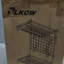 PLKOW Sports Equipment Storage for Garage, Indoor/Outdoor Sports Rack for Garage, Ball Storage Garage Organizer with Basket and Hooks,Toy/Sports Gear Storage