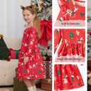PATPAT Multipack Girl Toddler Dresses Sleeveless Flamingo Striped Toddler Casual Dresses (18-24 Months, Red Christmas)