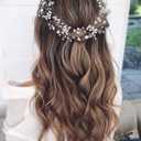 GORAIS First Communion Hair Accessories Silver Bridal Flower Girl Headpiece Wedding Hair Pieces for Brides