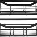 Carbon Steel Bathroom Wall Shelf, Large Capacity Bathroom Storage Shelves Set of 2, Hanging Wall Shelves for Bathroom, Living Room, Bedroom, Kitchen with Easy Installation