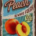 Vintage Peach Tin Sign - Fruit Metal Sign - Retro Decorative Sign Wall Decor Home Decor (30*20CM)