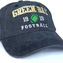 Football Fans City Embroidered Hat for Men Women Adjustable Baseball Unisex Cotton Cap (One Size, Bc-green)