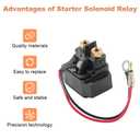 WATERWICH Starter Solenoid Relay Compatible with Mercury Mariner Outboard Engine 8HP 9.9HP 25HP 30HP Replacement for 853809001 881352T 8M0098898