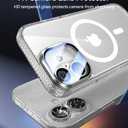 VOFATA [Upgraded Full Camera Protection] for iPhone 17 Case with Camera Cover Stand [Fit for MagSafe][10FT Mil-Grade Protection] Transparent Magnetic iPhone 17 Phone Case, Clear