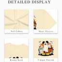 Halloween Shirts for Women Funny Spooky Season Shirt Fall Pumpkin Skull Ghost Graphic Tee Tops (Yellow, M)