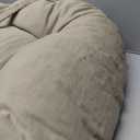 RACE LEAF Outdoor Rocking Chair Cushion 44x19 Inch Tufted Khaki Cushion Waterproof UV Resistant with Elastic Straps & Non-Slip Ties for Adirondack Patio Furniture 1-Pack