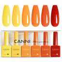 CANNI Fall Gel Nail Polish Set, 6Pcs 9ml Yellow Orange Gel Polish Kit