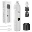 PIPAFFEED Dog Nail Grinder with 2 LED Lights, 3-Speed Rechargeable & Quiet - Upgraded Electric Pet Nail Trimmer for Small Medium Large Dogs Cats, Painless Paws Grooming Tool -Orange