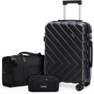 Carry on Luggage Sets,Suitcases with Detachable Wheels,Hardshell 22x14x9 Airline Approved,Durable Travel Luggage Sets with Combination Lock,Carry on Suitcase(20"/DB/TB)