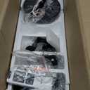 DAMINY Natural Solid Wood 52 inch Ceiling Fan with Light, 3 Blade Ceiling Fan with Light, 6CCT, Black Low Profile Ceiling Fan with Light and Remote Control