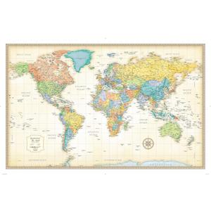 Rand McNally Classic Edition World Wall Map  Laminated Rolled