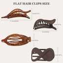 2 x 8 Pcs French Flat Hair Clips for Women Matte & Glossy Claw Clips for Thick & Thin Hair No-Slip Hair Claw Strong Hold Styling Barrettes Accessories (8 PACK 4 Tortoiseshell COLORS 01)