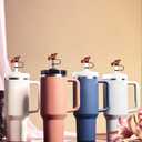 3 x Dachshund Dog Silicone Straw Covers for Stanley Cup, Reusable, Cute Toppers Accessories for Tumblers, 2PCS Decorative & Personalized Straw Cover Cap (a)