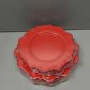 COLOSUS Disposable Plastic Plates 60Pcs, Christmas Red Plastic Party Plates, Heavy Duty 30 Dinner plate 10.5 and 30 Salad/Dessert Plate 8.25 for Christmas party dinner