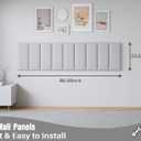 Peel and Stick Upholstered Headboard Queen Size, 9 Panels