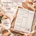 Daily Planner Notepad - Mothers Day Gift Help Mom Plan Self Care, Daily Tasks, Work, and School Tasks on One Simple Tear Off Page Each Day 2 Pack Large (8.5x11) Notepads for 100 Days of Planning without Stress
