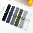 6 Pack Watch Bands Compatible with Samsung Galaxy Watch 3 45mm/Galaxy Watch 46mm Bands/Gear S3 Frontier,22mm Stretchy Nylon Watch Straps Adjustable Wristband for Men Women