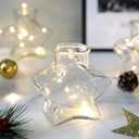 Magic Season Decorative Glass Bottles with Cork Stoppers (10 fl oz. Five-Pointed Star Bottles / 6 Pcs)