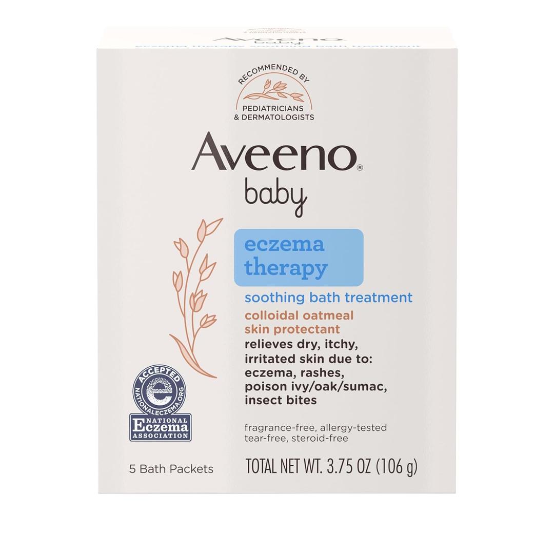 Aveeno Soothing Baby Bath Treatment, Single Use Packets - 5 ea