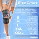 Sparthos Hinged Knee Brace for Larger Legs - Adjustable Stabilizing Support for ACL, MCL, Meniscus Tear, Arthritis - Open Patella - For Men and Women (Plus Size, XXX-Large, Ideal for Thighs 20"-28")