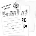 3 x Minimalist Wedding Invitations, 25 Pcs Hand Drawn Invitations with Envelopes for Wedding Engagement Marriage, Bride-To-Be Party Supplies -06