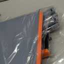 Ivandar Broom and Dustpan Set for Home, Broom and Dustpan Combo for Office, Long Handle Broom with Upright Standing Dust pan,Indoor&Outdoor Sweeping (Gray&Orange)