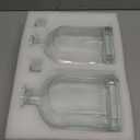 Whiskey Decanter with Glass Stopper-Whiskey Glass Bottle with Airtight Geometric Stopper for Wine, Bourbon, Brandy, Liquor, Tequila, Liquor Decanter for Men 2 Pack