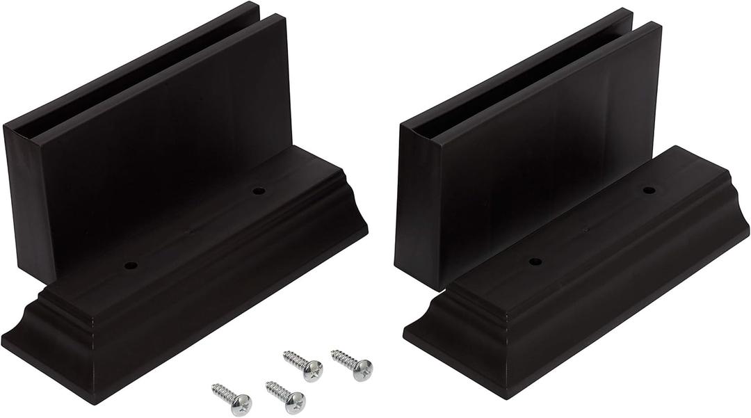 Zenna Home Over The Toilet Storage Leg Extension Kit, Plastic Height Adjusters for Bathroom Storage Units, Sturdy Design Adds 3 or 4.5 Inches of Clearance, Espresso