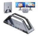 TobenONE 14-in-1 MacBook Pro/Air Docking Station Dual 4K Monitor, Vertical Laptop Docking Station Stand for MacBook Pro/Air M1/M2/M3/M4, USB C Dock with 65W Power Adapter,2 HDMI,VGA,5Gbps USB,RJ45