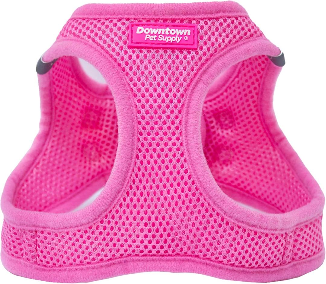 Downtown Pet Supply Step-in Dog Harness  No Pull, Adjustable Padded Mesh with Reflective Trim, Secure Buckle Strap  Comfortable & Breathable Small Dog Harness, Large, Pink Downtown Pet Supply Step-in Dog Harness  No Pull, Adjustable Padded Mesh with Reflective Trim, Secure Buckle Strap  Comfortable & Breathable Small Dog Harness, Large, Pink