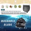 [2 Pack] 5-in-1 Replacement Clipper Blade, Detachable & Adjustable Dog Grooming Blade Compatible with Wahl Arco, Bravura, Chromado, Creativa, Figura, Motion & SuperGroom (Black)
