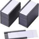 Magnetic Label Holders with Magnets Magnetic Data Card Holders with Clear Plastic Protectors for Metal Shelf, Whiteboard, Set of 50 (1 x 2 Inch)