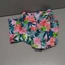 HOOBABE Big Girls Rash Guard Long Sleeve One Piece Swimsuits Zipper Bathing Suits UPF 50+ Tropical Plant Floral Pattern, 12T