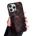 Sayoaho Compatible with iPhone 12 Pro Max Case, Chic Amber Tortoise Shell Brown Print Leopard, Soft TPU and Hard Back Shockproof Phone Case for iPhone 12 Pro Max 6.7 inch, Color B