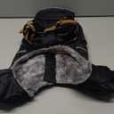 BRKURLEG Black Dog Coat with Harness, Dog Winter Jacket, Dogs Onesie Body Warm Jackets,Winter Coats Reflective Windproof Warm Cold Weather Coats, Pet Waterproof Jacket Hiking M