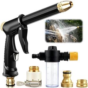 Jet Nozzle Power Washer for Garden Hose, Upgrade Pressure Washer Wand, Adjustable High Pressure Water Nozzle for Car Washing Patio Garden Outdoor Cleaning