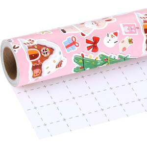 3 x BIOBROWN Christmas Wrapping Paper - 17 Inch X 33 Feet (46.7 sq. ft. ttl.) - Funny Cute Santa Claus Design Perfect for Xmas, Party, Holiday Gift Wrap
