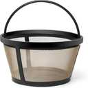 8-12 Cup Reusable Filter Basket With Closed Bottom Fits MrCoffee Coffee Maker and Brewer - Permanent Filter Replacement for Mr Coffee Gold Basket-Style Filters 1-Pack
