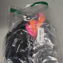 Daci Bandeau Tankini Swimsuits for Women - Two Piece Ruched Tummy Control Bathing Suit Strapless Swimwear with Bottom (Large, Black Pink Color Block)