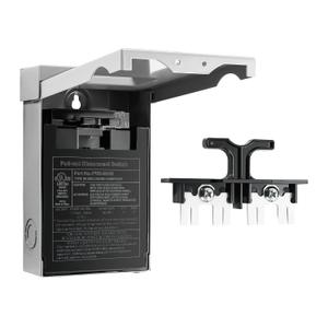 60 Amp AC Disconnect Switch Outdoor 120/240VAC Pull Out Switch Waterproof Metal Box for Air Conditioning Non-Fused