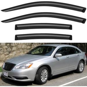 Window Visors Rain Guards for 2011 2012 2013 2014 Chrysler 200, Out-Channel Window Vent Wind Deflectors Visors Shades for 2007-2010 Chrysler Sebring