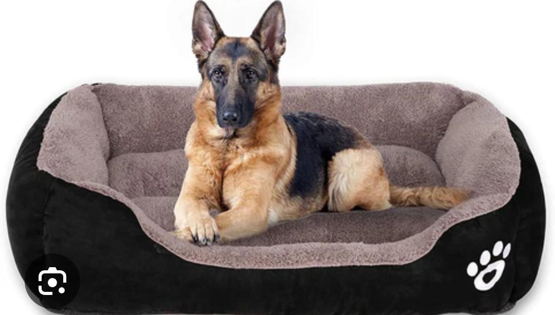 PUPPBUDD Extra Large Dog Bed - Rectangle, Washable, Breathable, Orthopedic, Jumbo Dogs 40"×32" (Brown/Black)