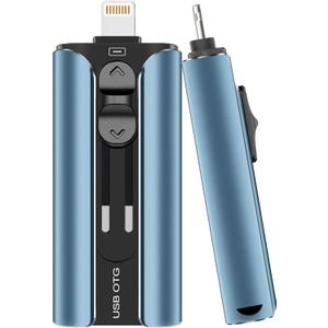 MFi Certified Flash Drive for iPhone 256GB, Photo Stick Memory Stick for iPad, USB Thumb Drive for Photos Videos Transfer & Backup, External Storage Compatible for iPhone/Android/PC/Mac (Light Blue)