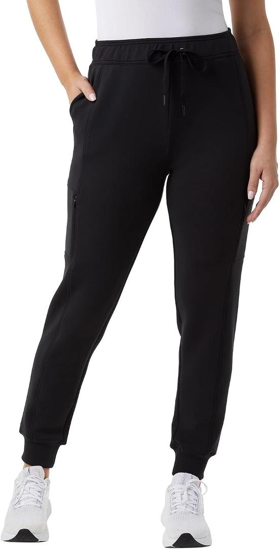 32 Degrees Heat Women's Active Tech Jogger Pant with Pockets (Black, XL)