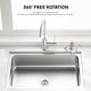 SAMODRA Built-in Kitchen Sink Soap Dispenser with Extension Tube Kit - Brushed Nickel Finish, Leak-Proof Design, No Top Refill Required (39" Tube)