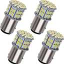 4PCS BAY15D 1157 Interior Light 6500K White Super Bright 3020 50SMD LED Replacement Bulbs for DC 12V Trunk Lights Camper Lights Boat Lights Trailer Lights RV Lights